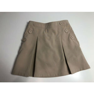 NAUTICA Little Girl Performance Scooter Skirt Beige Size 6 Uniform Youth